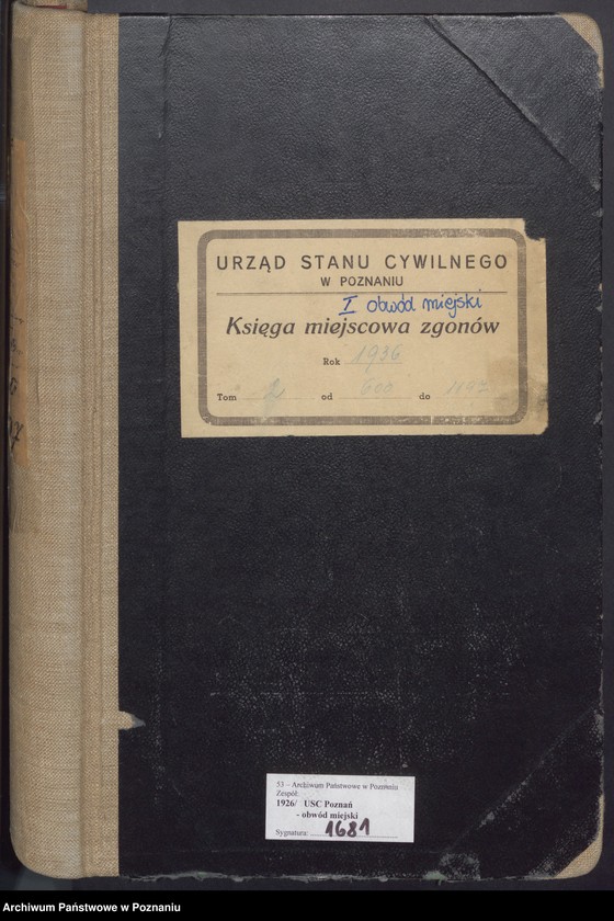 Obraz 2 z jednostki "Księga miejscowa zgonów tom II [Rejestr główny zgonów]"