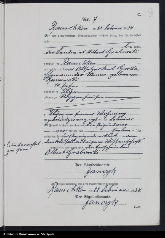 image.from.unit.number "Sterbe-Register /Neben-Register/ Nr 1 - 27"