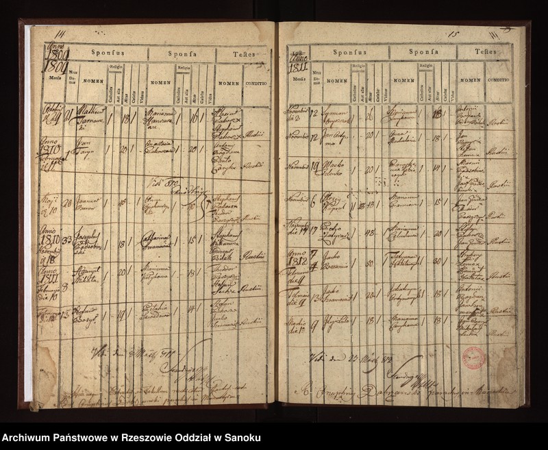 image.from.unit.number "Księga metrykalna małżeństw z miejscowości Bezmiechowa Dolna i Górna"