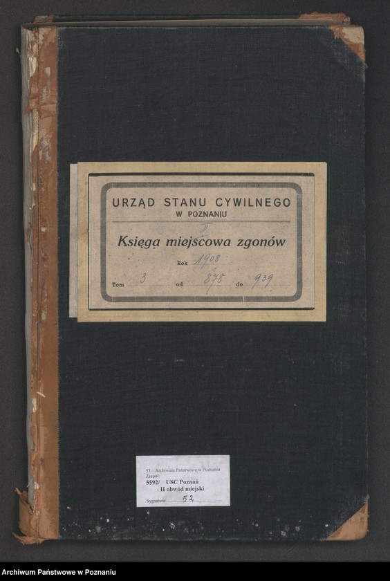 Obraz 2 z jednostki "Księga miejscowa zgonów tom III [Rejestr główny zgonów]"