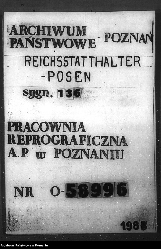 Obraz 1 z jednostki "Aktenplan der - Preisbildungsstelle"