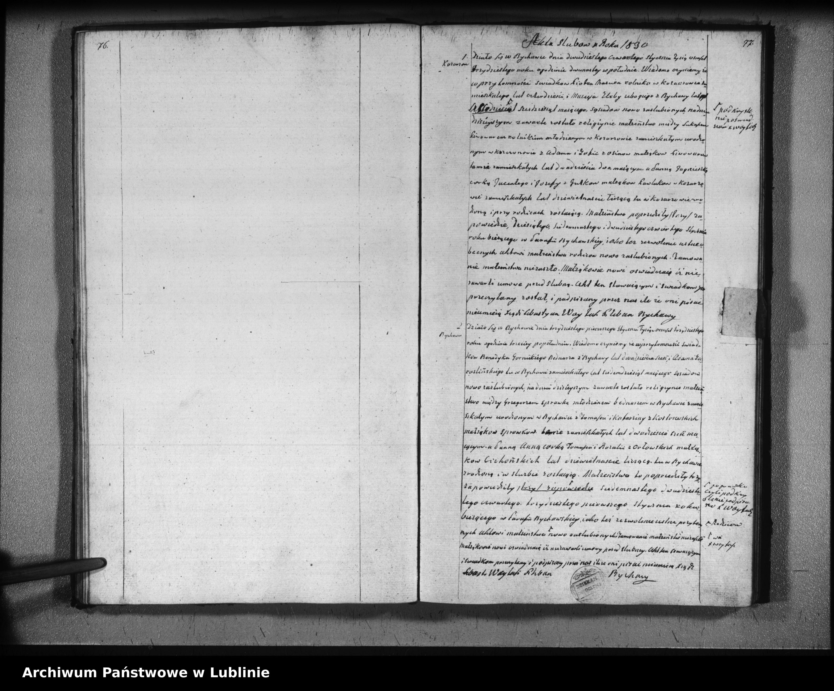 Skan z jednostki: Księga urodzeń, małżeństw i zgonów