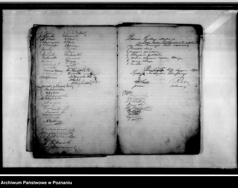 Obraz 11 z jednostki "Informacje o mających się odbyć zebraniach i podpisy członków- uczestników"