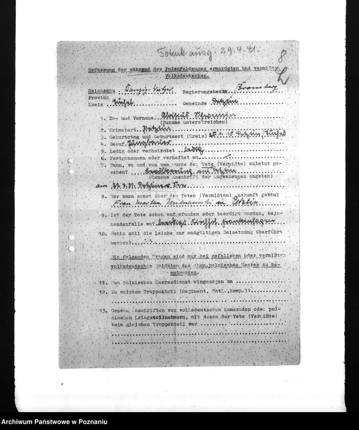 Obraz 12 z jednostki "Amtliche Meldungen Kreis Tuchel (Tuchola)"