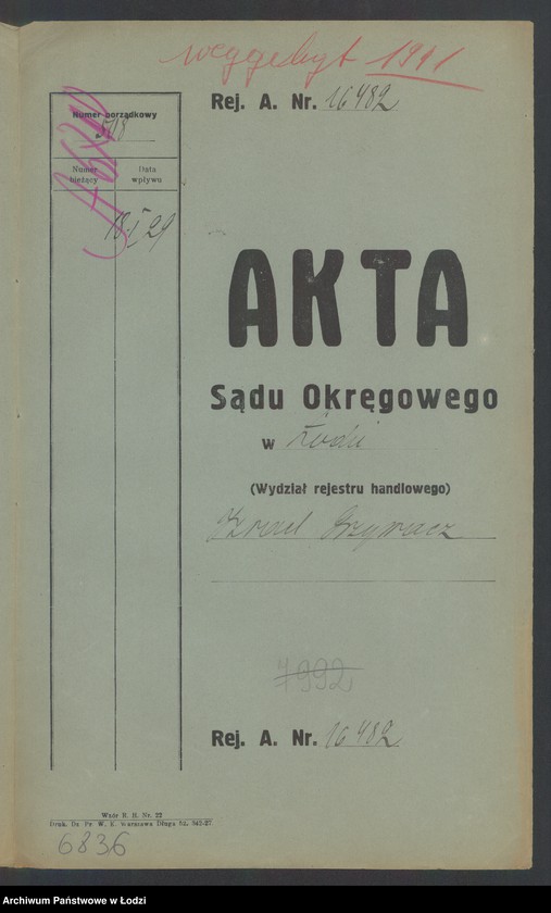 Obraz 2 z jednostki "Izrael Grzywacz – handel szmat"