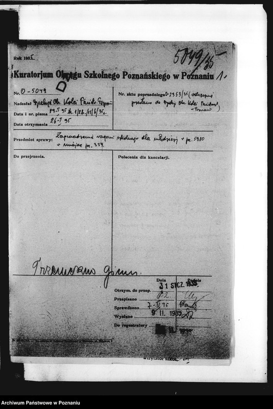 Obraz 4 z jednostki "Państwowe Gimnazjum- Trzemeszno"