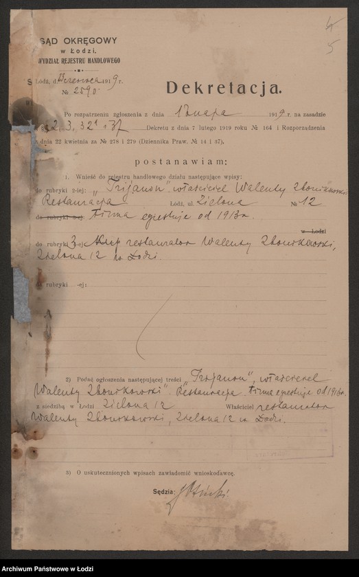 Obraz 7 z jednostki "„Trijanon” Walenty Zbonikowski – restauracja"