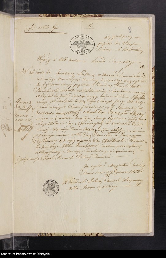 image.from.unit.number "Annexa z Parafij Janowiec w roku 1853"
