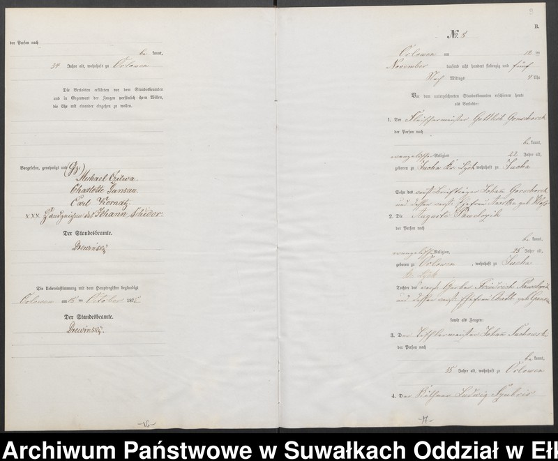 image.from.unit.number "Heiraths-Neben-Register des Preussischen Standes-Amtes Orlowen Kreis Loetzen"