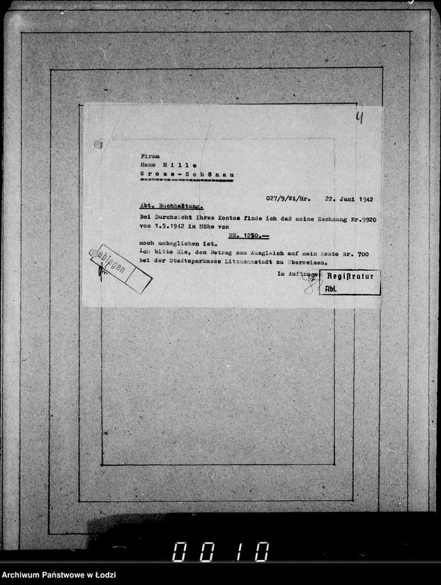 Obraz 8 z jednostki "[Korespondencja z urzędami, instytucjami i firmami]"