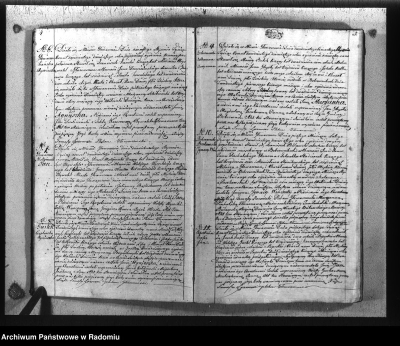 image.from.unit.number "Dupplikat metryk religijno - cywilnych kościoła Głowaczewskiego na Rok Pański 1829"