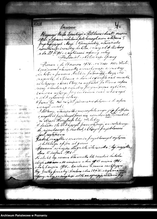 image.from.unit.number "Wyłączenie z art.4,5 ustawy o wykonaniu reformy rolnej z 28 XII 1925 r. miejscowości Lubstów, Nacięcie, Nowa Wieś-Sycowo, Leśniewo, Wielki Bór, osady we wsi Grondy, osady we wsi Lubstówek /Koło/"