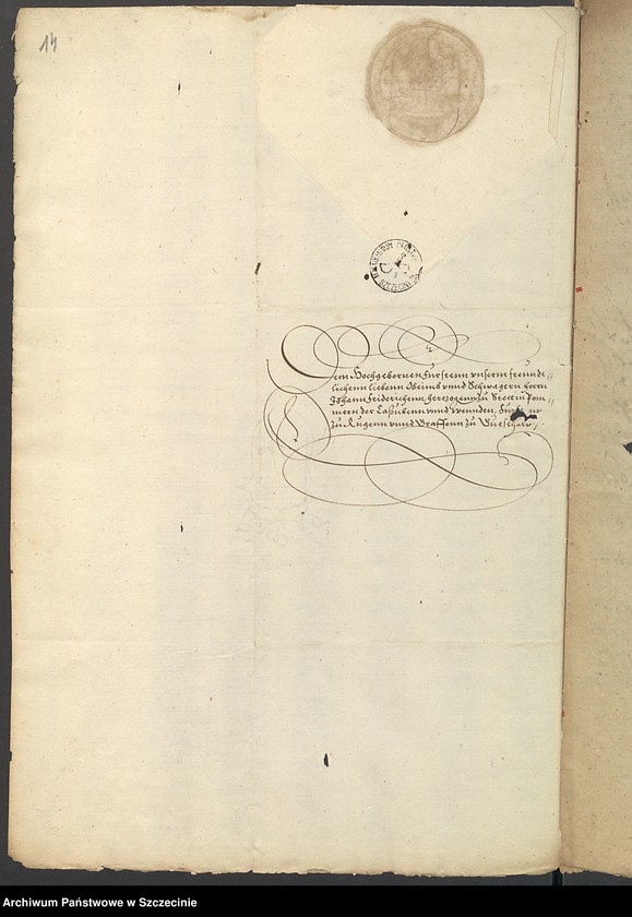 image.from.unit.number "Polnische Legation per Comitem Gustawum Brahe darin der König zu Polen und Schweden Herr Sigismund sich zu nachbarlicher Correspondenz mit Anmeldung I[hre] K[öniglichen] M[ajestät] Herr Vaters König Johannsen in Schweden tötlichen Abgang erganz und dergleichen bitten. Ultima Maij 1593"