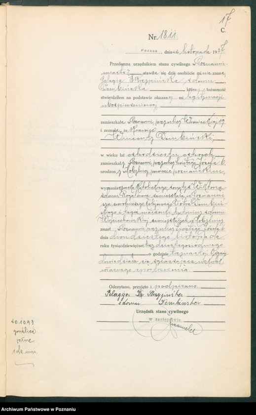 Obraz 19 z jednostki "Księga miejscowa zgonów tom IV [Rejestr główny zgonów]"