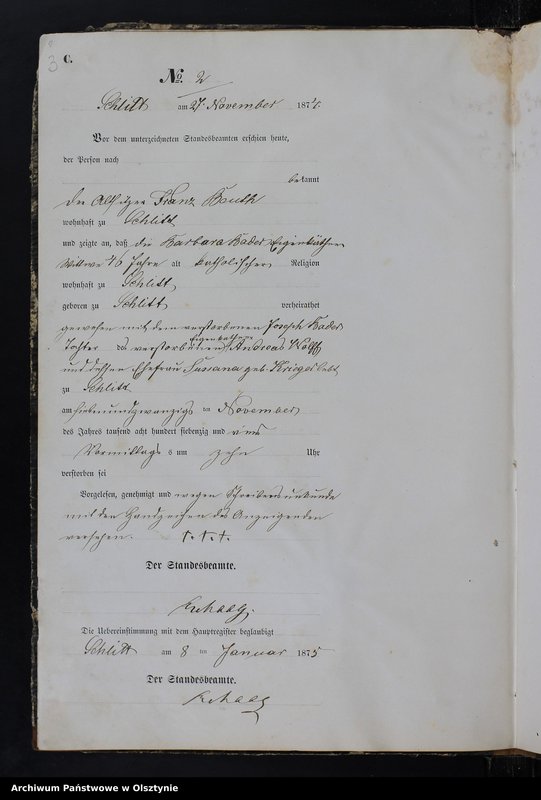 Obraz 5 z jednostki "Sterbe-Neben-Register Nr 1 - 6"