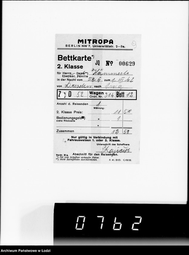 Obraz 13 z jednostki "4. Kassenbelege von nr 627- 846"