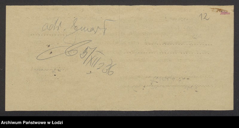 Obraz 14 z jednostki "Judel Lewinson- sprzedaż odpadków, surowców, przędzy i manufaktury"