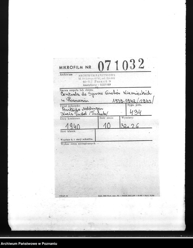 Obraz 2 z jednostki "Amtliche Meldungen Kreis Tuchel (Tuchola)"