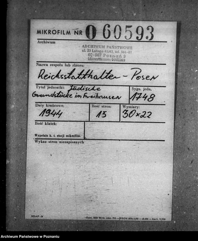 Obraz 2 z jednostki "Jüdische Grundstücke in Freihausen"