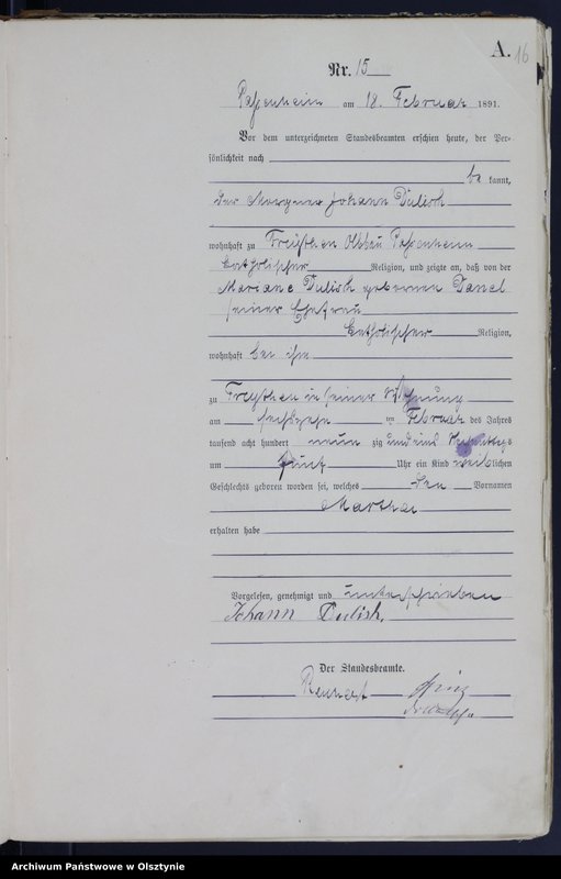 image.from.unit.number "Geburts-Haupt-Register Nr 1 - 88"