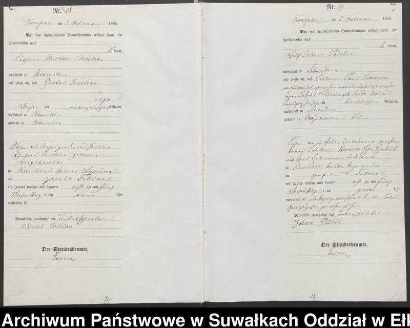 image.from.unit.number "Sterbe-Haupt-Register des Königlichen Preussischen Standes-Amtes Belzonzen Kreis Johannisburg"