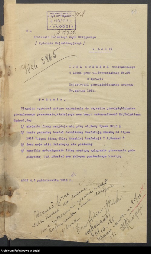 Obraz 13 z jednostki "Icek Koszer- Mojżesz vel Aron Neuman- sprzedaż gotowej garderoby"