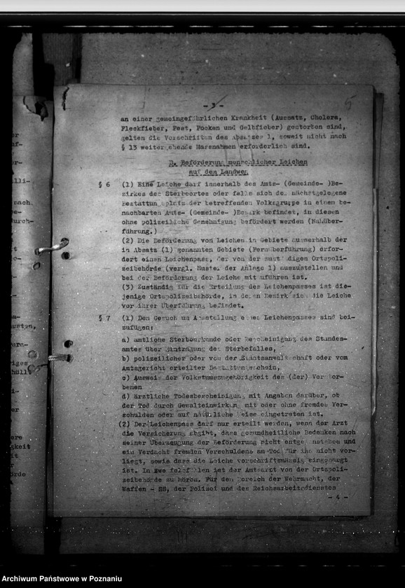 Obraz 9 z jednostki "Bestattung menschlicher Leichen. Überwachung der Lager des Bundes Deutscher Mädel. Bekämpfung der Verlausung. Typhussonderermittlung"