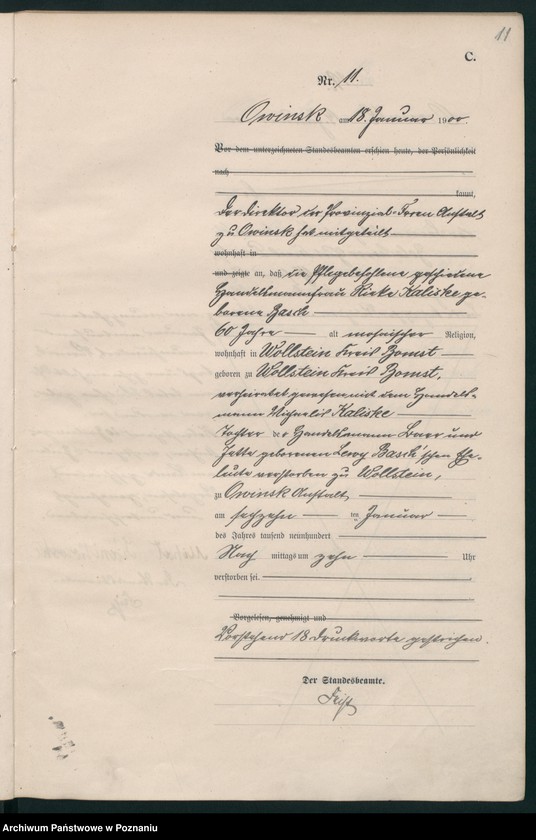 Obraz 14 z jednostki "Sterbe-Haupt-Register"