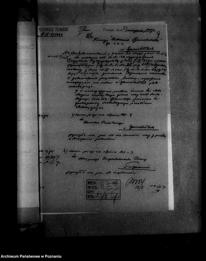 Obraz 13 z jednostki "Zatwierdzenie zakładu przemysłowego .magazynu Cukrownia w Szamotułach Spółka z o. o./"