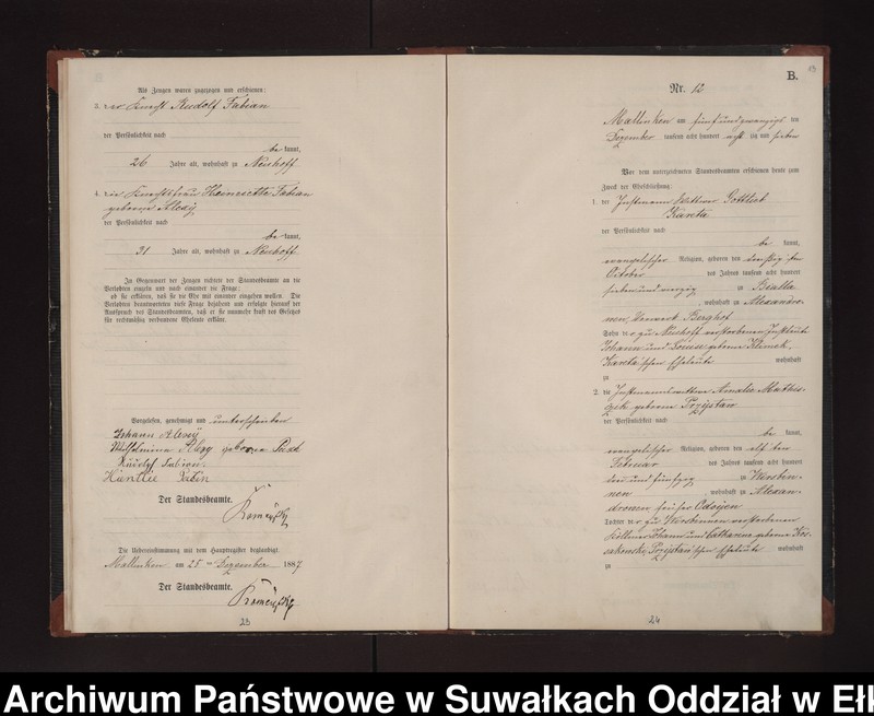 image.from.unit.number "Heiraths-Neben-Register des Preussischen Standes-Amtes Neuhoff Kreis Loetzen"