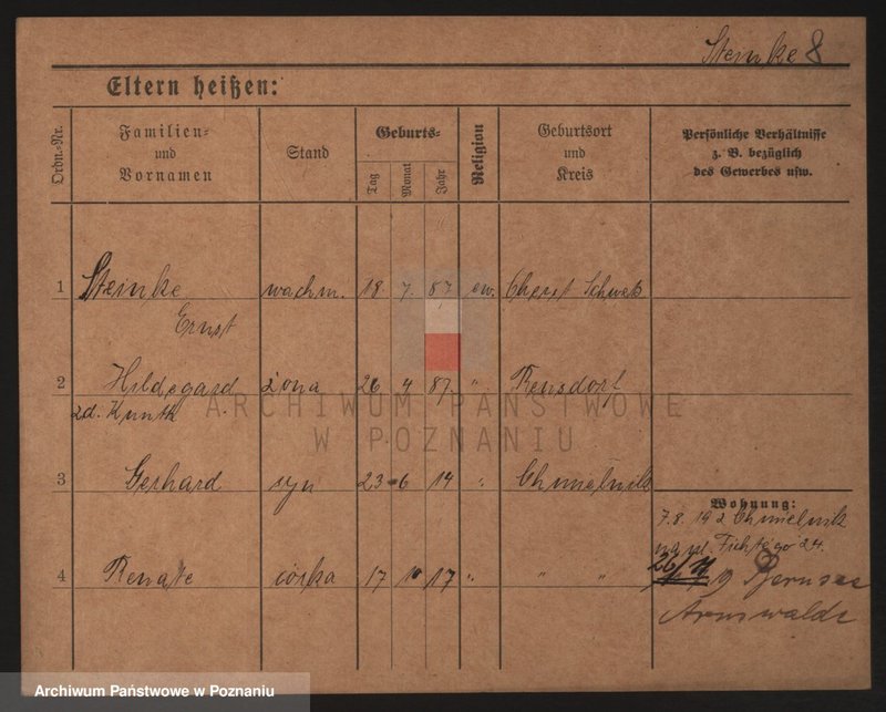 Obraz 18 z jednostki "Stainke (Stein...) - Stamwitz"