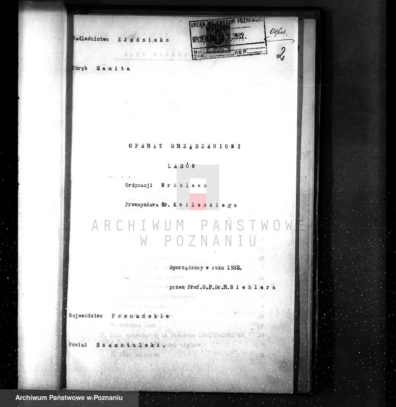 image.from.unit.number "Operat urządzeniowy lasów ordynacji Wróblewo"