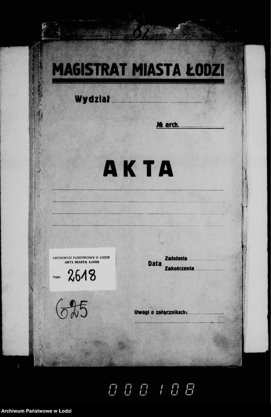 Obraz 4 z jednostki "Delo Lodzinskago Gorodovago Magistrata v mestom otdelenji Pol´skago Banka na tekuščij šcet gorodskich i depozitnych summ"