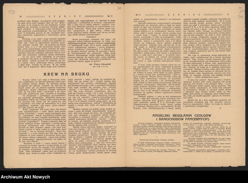 Obraz 19 z jednostki "Kot Stanisław, historyk, działacz Stronnictwa Ludowego. Sytuacja w Polsce. Kontakty polityków opozycyjnych. Pismo "Szaniec" nr 11 z 1928 r."