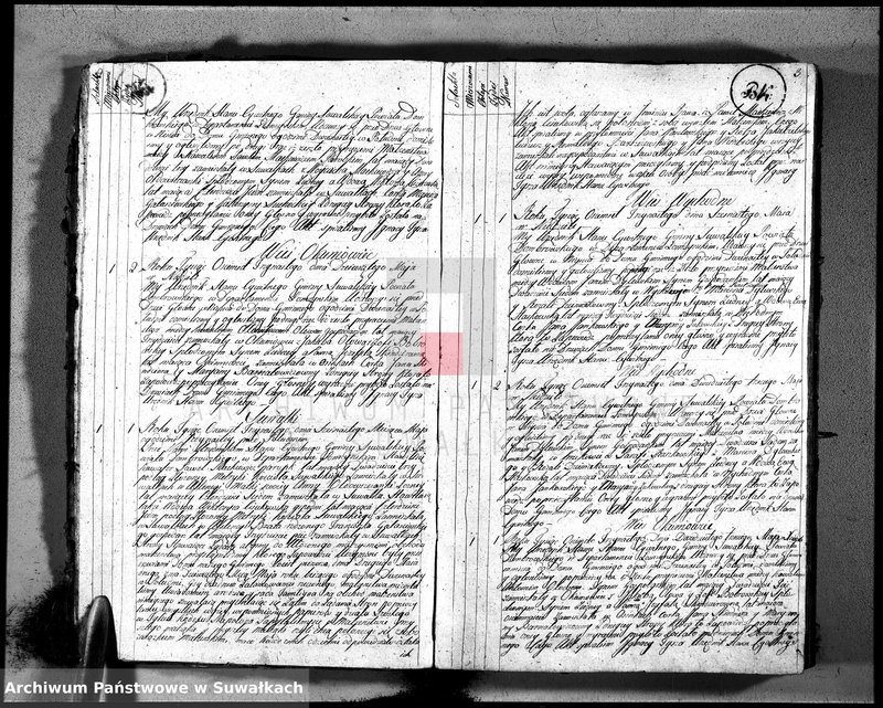 image.from.unit.number "Księga aktów ślubnych gminy suwalskiey, powiatu dąbrowskiego w departamencie łomżyńskim od dnia 1 maja 1813 po 1 maja 1814"