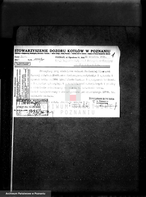 Obraz 5 z jednostki "Mleczarnia parowa /wł. Ebnother/ w Poniecu pow. gostyński nr woj. kotła 6469"