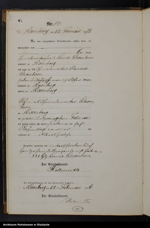 Obraz 17 z jednostki "Sterbe-Neben-Register Nr 1 - 107"