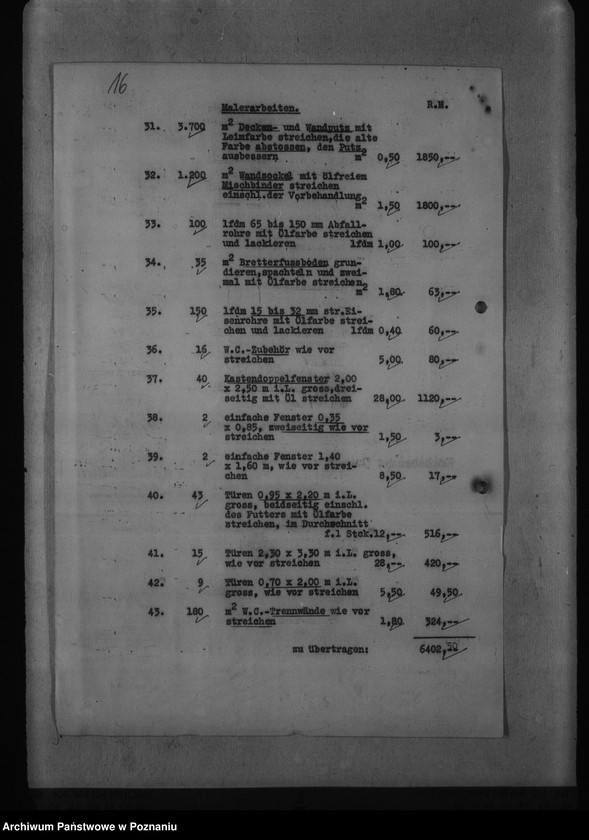 Obraz 20 z jednostki "Buten für die Bauschule, die Meisterschule in Posen, Landwirtschaftsschule in Turek, Textilschule in Litzmannstadt, Schniederinnenschule in Posen"