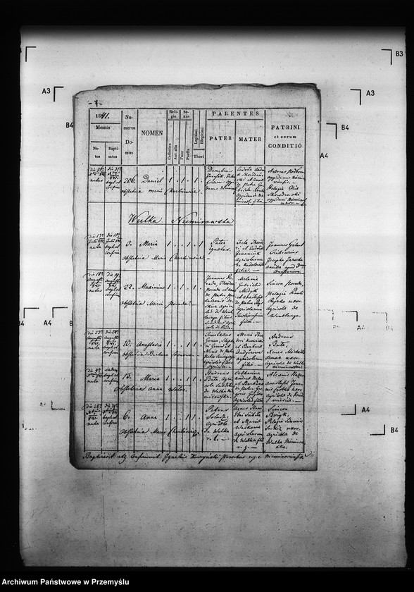 Obraz 11 z jednostki "[Kopie ksiąg metrykalnych parafii Niemirów z filiami Wólka Niemirowska i Przedmieście (dekanat Niemirów)]"