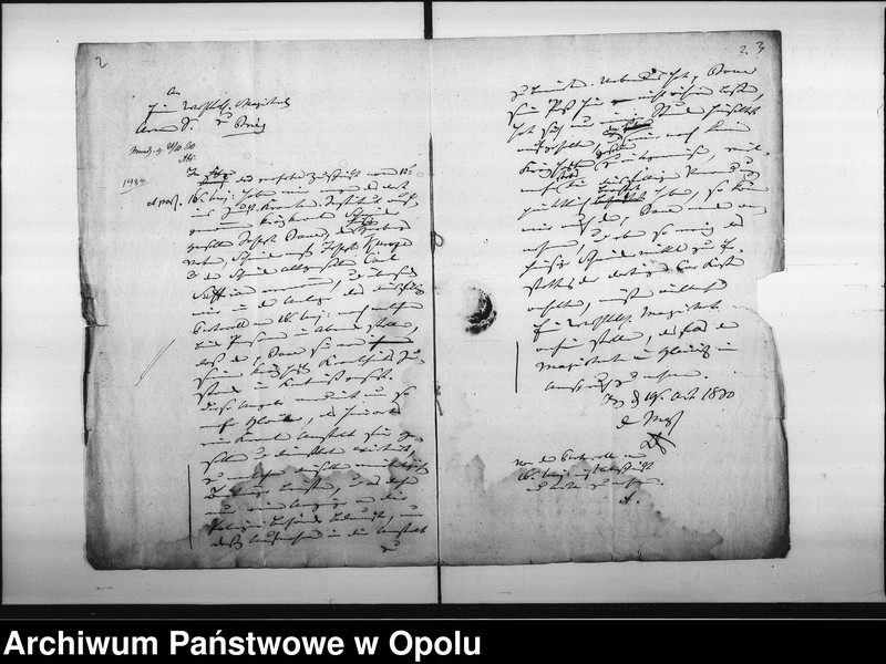 Obraz 6 z jednostki "Acta des Magistrats zu Oppeln betreffend die Anforderung des Magistrats zu Brieg wegen der Cur-Kosten des mit der Krätze angeblich behafteten Schneidergesellen Joseph Bauer aus Dittmaringen in Baiern im Betrage von 7 rtl. 11 pfg."