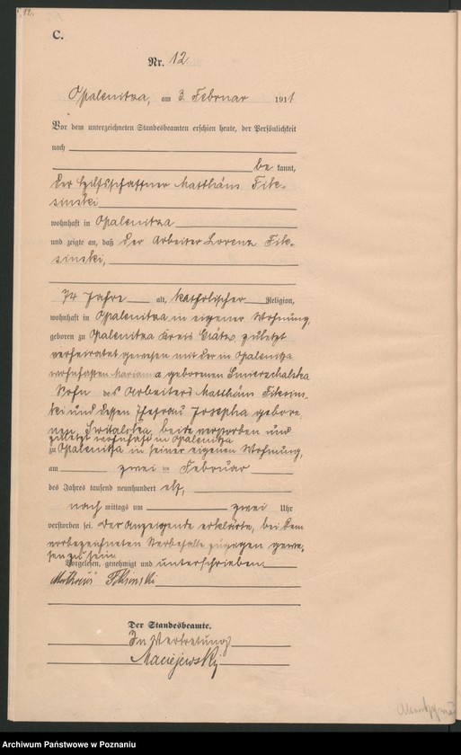 Obraz 15 z jednostki "Sterbe-Haupt-Register"