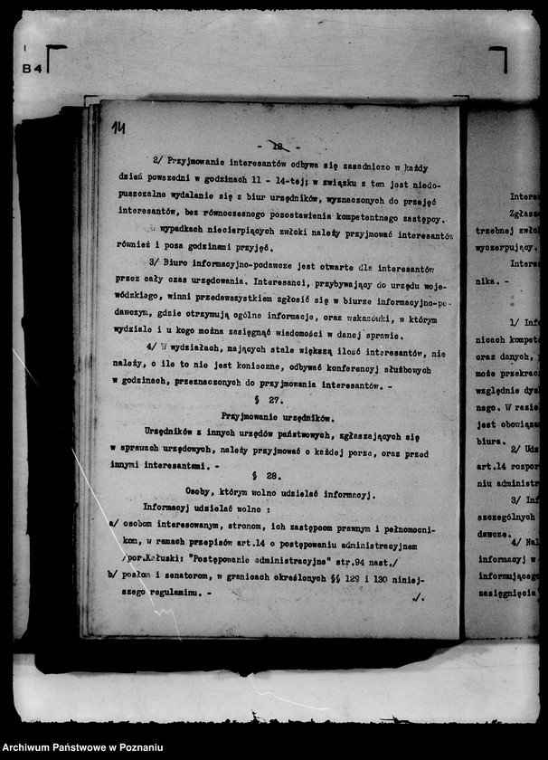 Obraz 17 z jednostki "Regulamin i instrukcje kancelaryjne Urzędu Wojewódzkiego Poznańskiego z późniejszymi poprawkami"