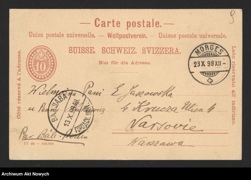 image.from.unit.number "Górski Wacław do Jaszowskiej Emilii; L.109"