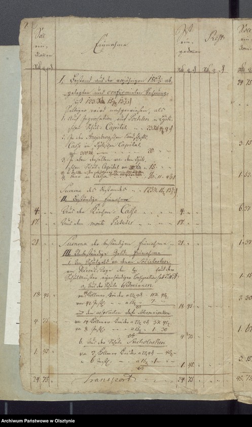 image.from.unit.number "Schul-Cassen Rechnung des Kirchspiels Widminnen"