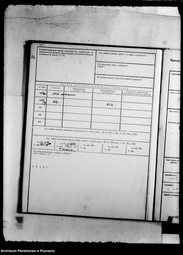 Obraz 20 z jednostki "/Kartoteka stowarzyszeń i zakładów opiekuńczych/"
