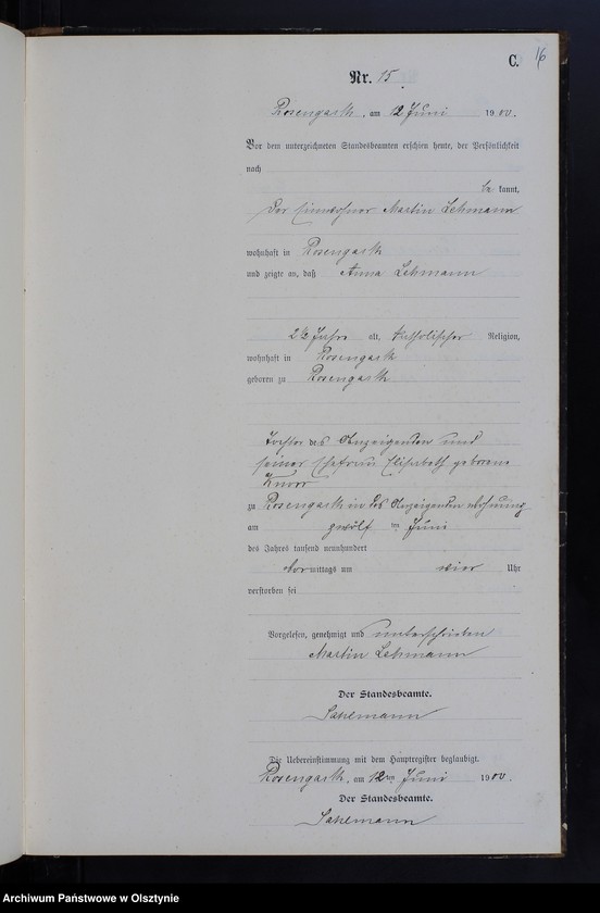 image.from.unit.number "Sterbe-Neben-Register Nr 1 - 43"