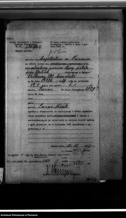 Obraz 5 z jednostki "Spalarnia śmieci własność Magistrat miasta Poznania nr woj. kotła 6029"