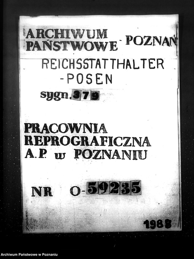 Obraz 1 z jednostki "Materiały dotyczące reformy administracji w Kraju Warty"