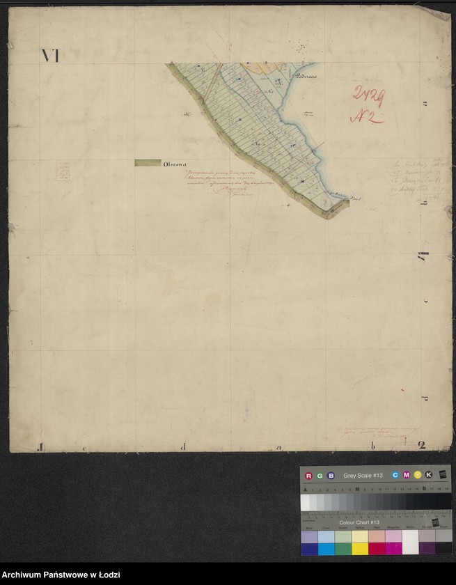 Obraz 6 z jednostki "Plan folwarku i nowej kolonii Popielawy na fundusz Towarzystwa Kredytowego Ziemskiego przy donacji Łaznów przeznaczonych ..."
