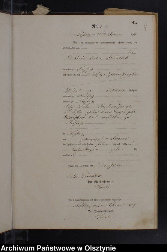 image.from.unit.number "Sterbe-Neben-Register Nr 1 - 39"